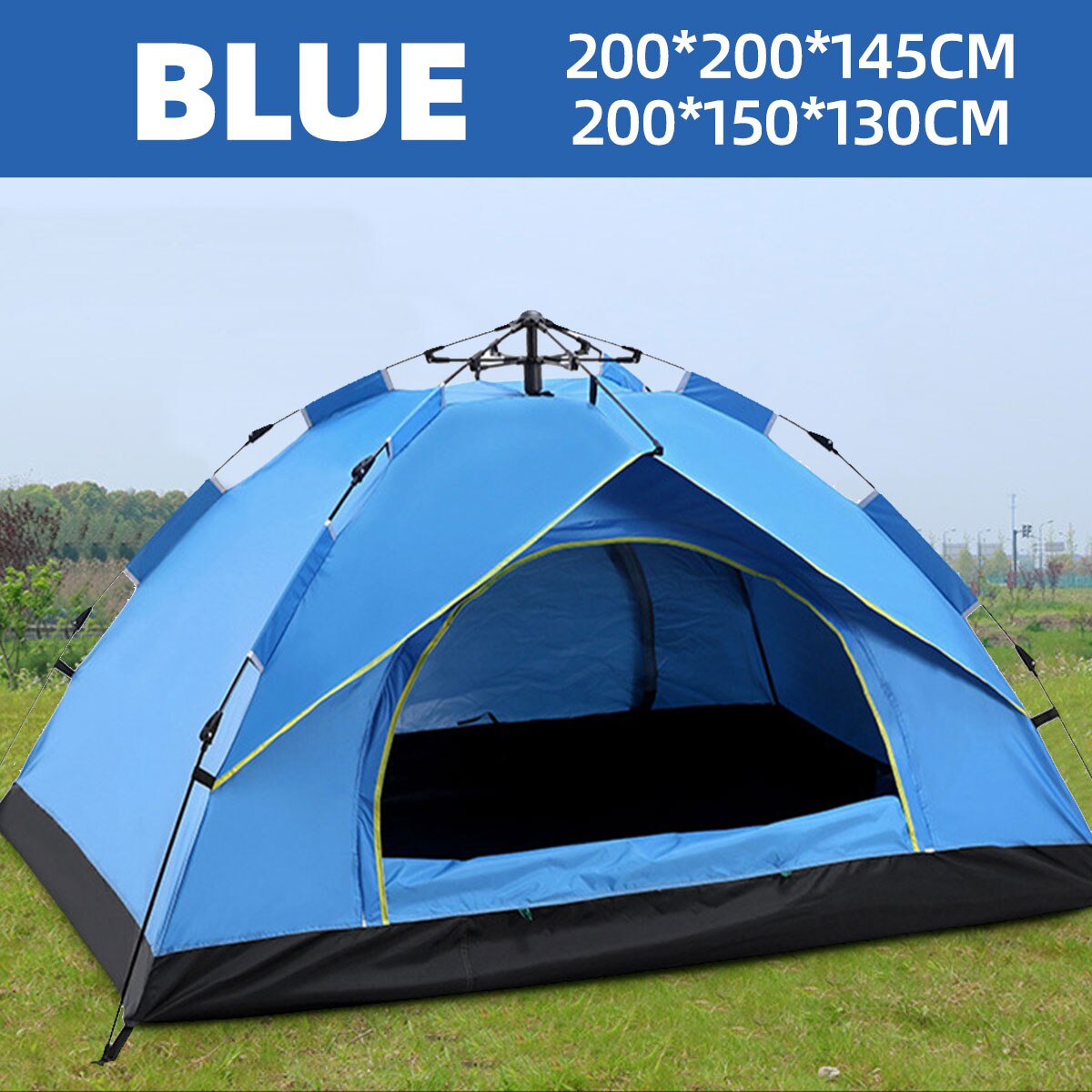 Cheap Goat Tents 3 4 Person Automatic Camping Tent Family Tent Instant Setup Awning Outdoor Protable Backpacking Tent Hiking Travel 210D Oxford   
